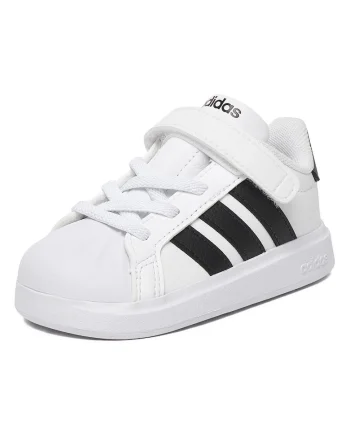 Pantofi copii,  model sportiv, alb, piele ecologica, sistem inchidere Velcro,