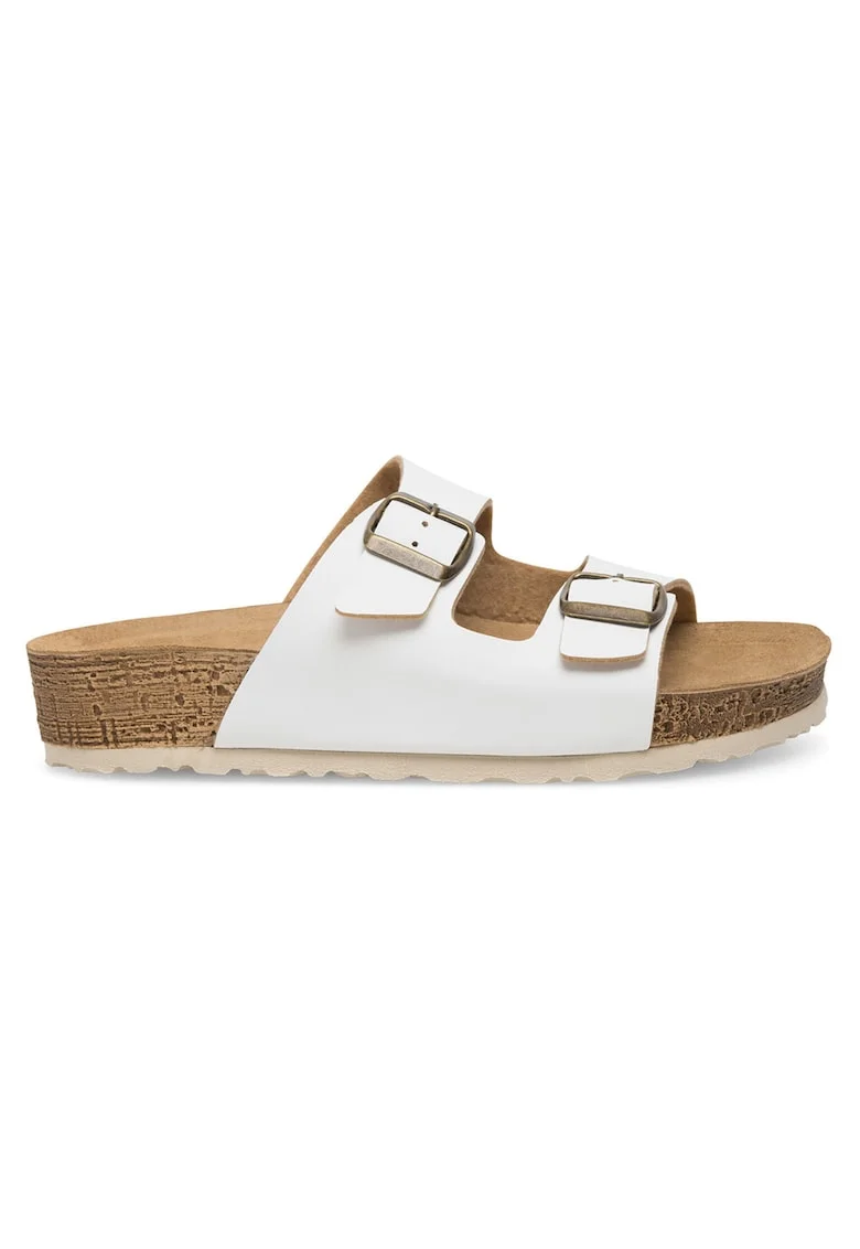 Slapi dama,  plastic, alb, 36 EU,