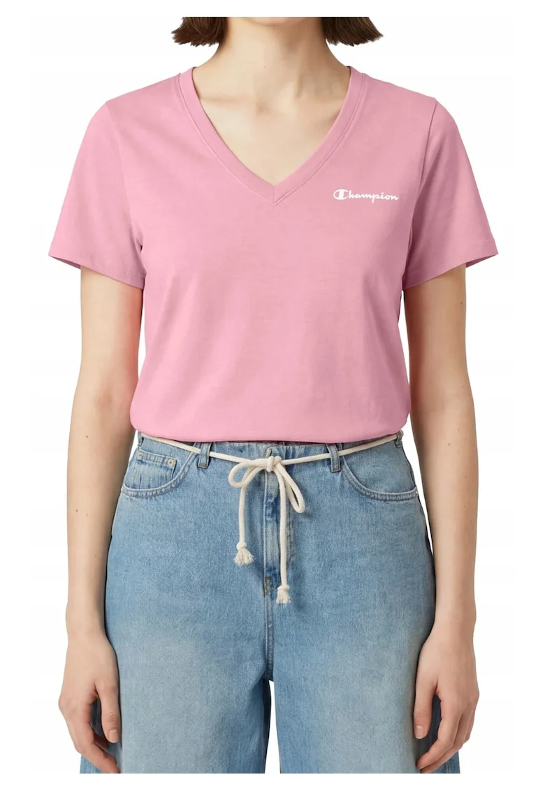 Tricou cu decolteu in V si detaliu logo