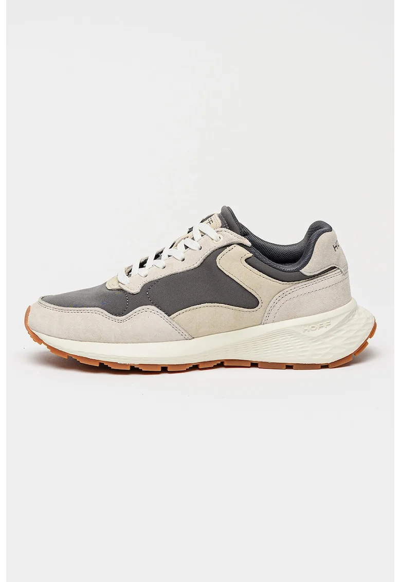 Pantofi sport City Mkii cu segmente de piele intoarsa, Gri cenusiu/Gri inchis