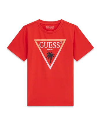 Tricou cu imprimeu logo, Coral