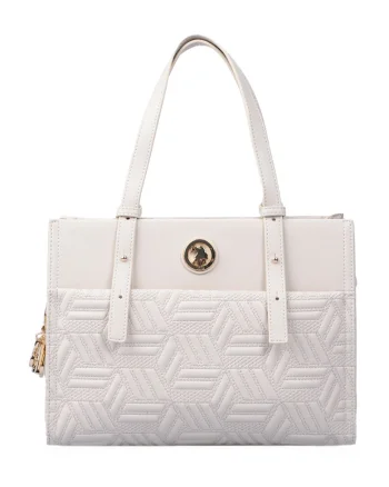 Geanta tote de piele ecologica, Crem