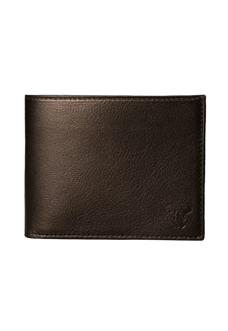Portofel slim piele barbati,  No line wallet, negru