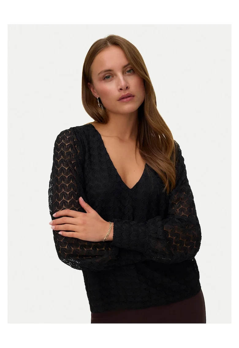 Bluza neagra poliester, Negru