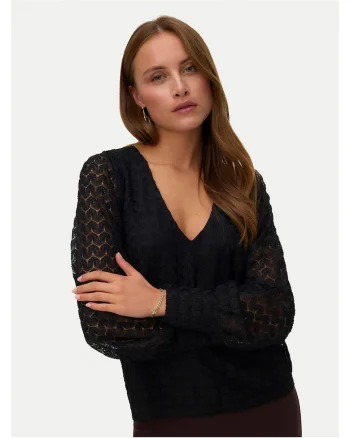 Bluza neagra poliester, Negru
