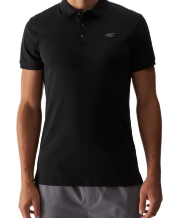 Tricou polo din bumbac, Negru, Negru