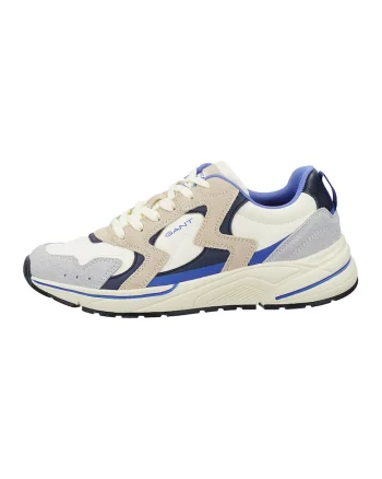 Pantofi sport din piele intoarsa cu garnituri din material textil Jatbro, Gri deschis/Albastru
