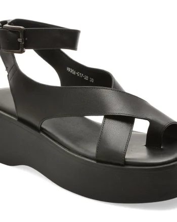 Sandale EPICA negre, 935AG17, din piele naturala