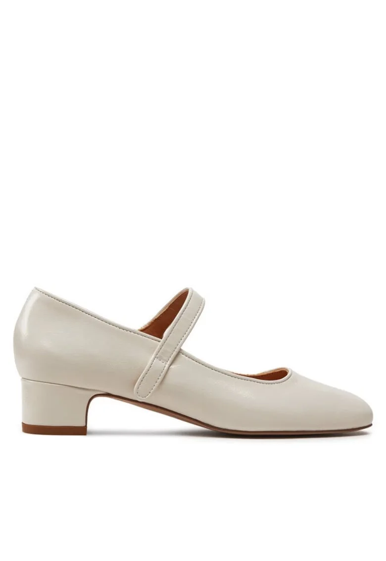 Pantofi dama  Piele naturala, Alb, Alb