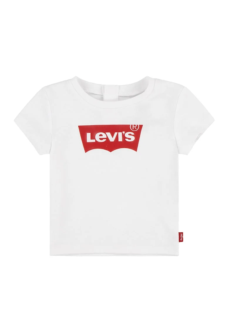 Tricou cu imprimeu logo Batwing, Rosu/Alb