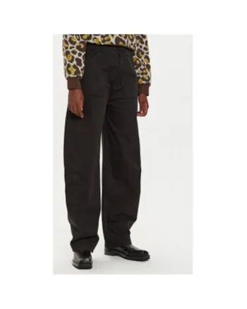 Pantaloni dama,  304543012, Bumbac, Negru, Negru