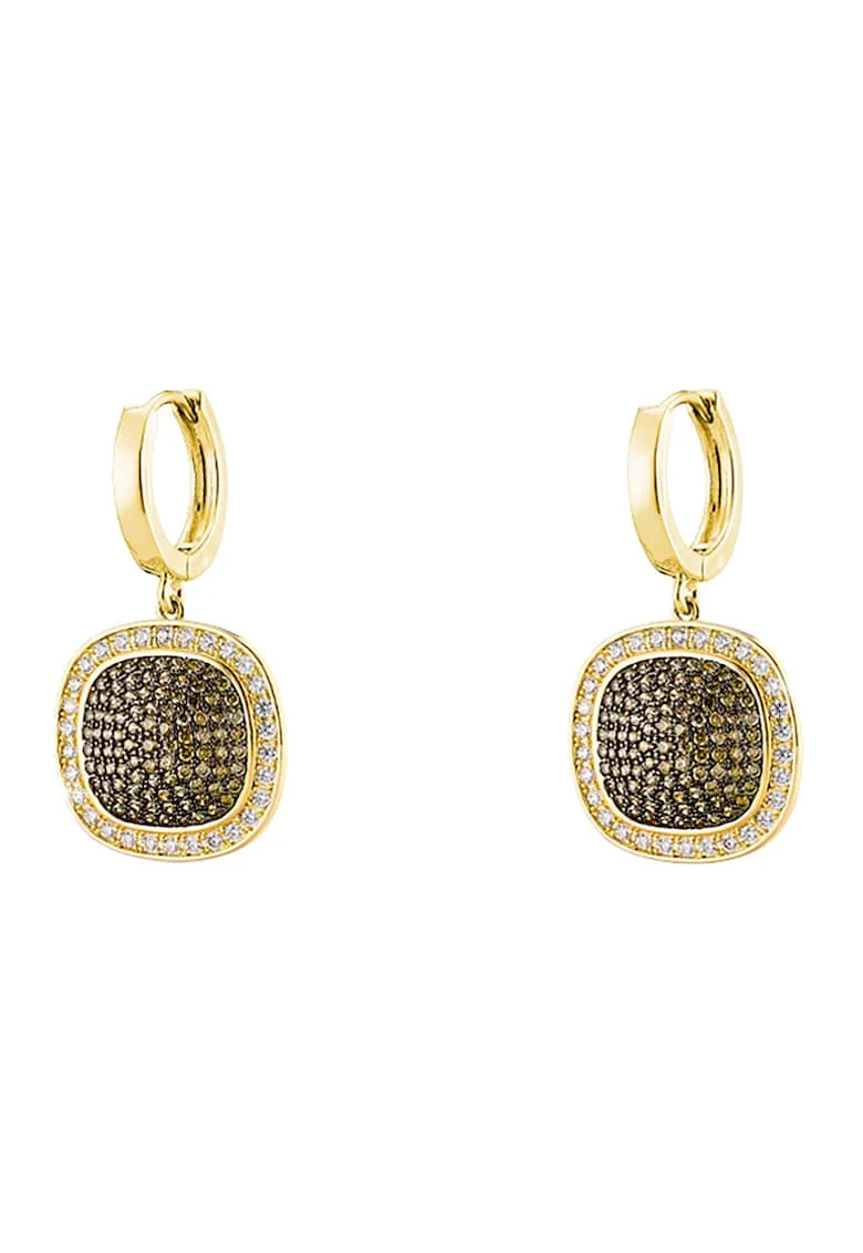 Cercei din aur de 18K cu zirconia