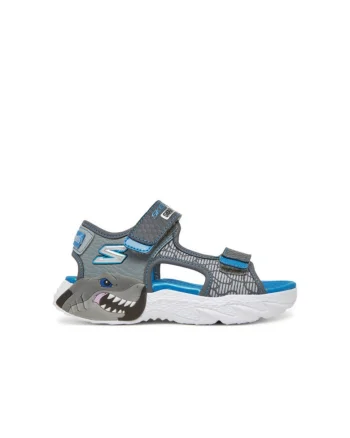 Sandale copii,  Charcoal, piele ecologica, model Creature-Splash, Gri,