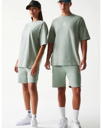Tricou lejer cu logo brodat si model unisex, Verde pal