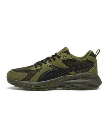 Pantofi sport Hypnotic din plasa cu garnituri din piele intoarsa, Negru/Verde masliniu