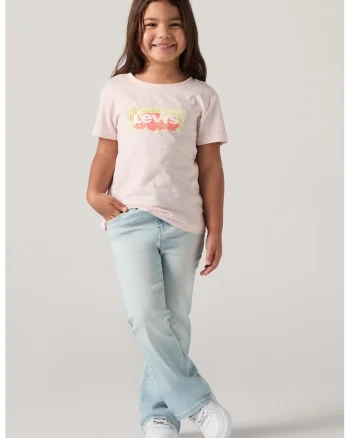 Tricou cu imprimeu logo frontal Strawberry Batwing, Roz deschis