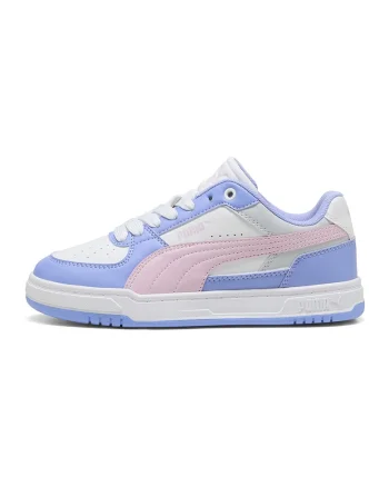 Pantofi sport Caven III de piele ecologica, Alb/Albastru pastel/Roz pastel