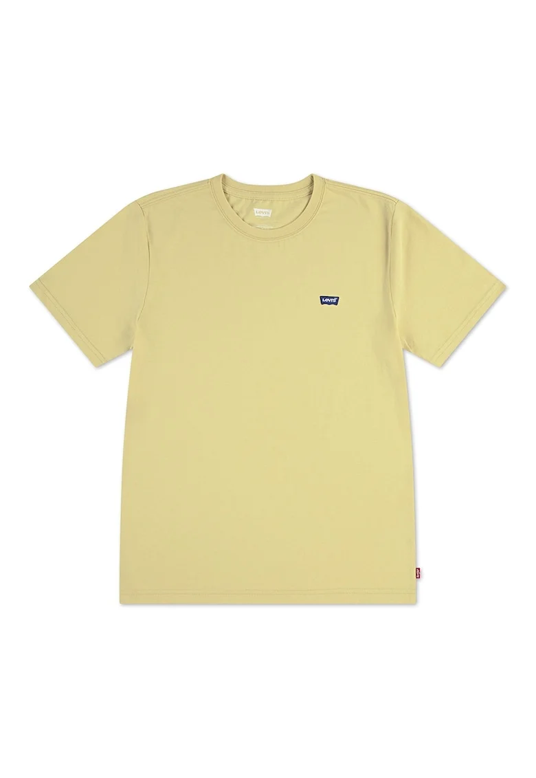 Tricou din bumbac cu detaliu logo, Galben/Galben sofran