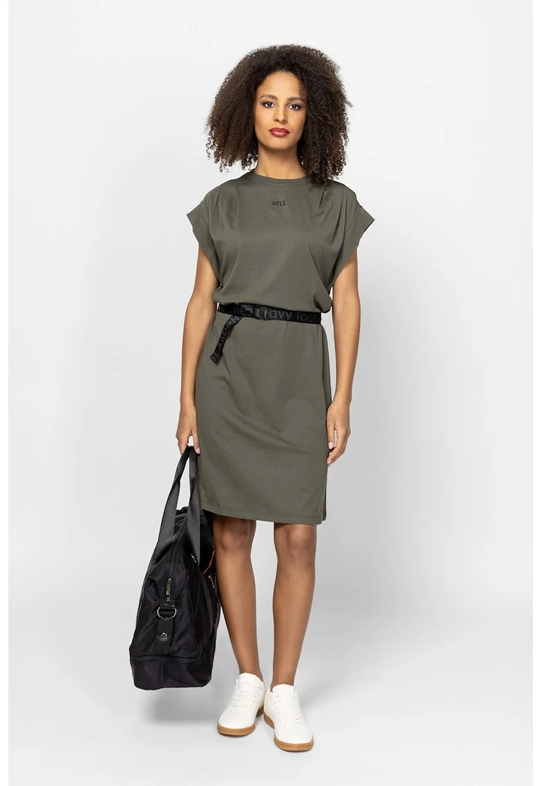 Rochie din amestec de modal Vero, Kaki