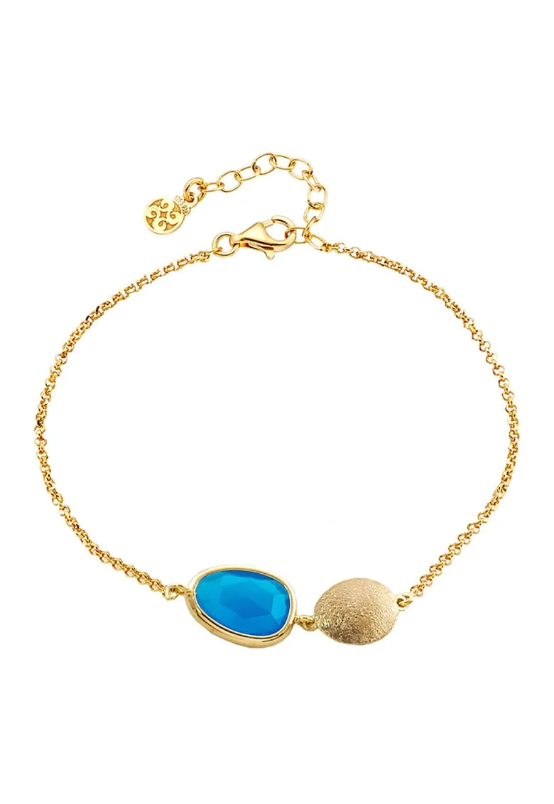 Bratara din argint 925 placata cu aur de 18K Rock Candy, Auriu