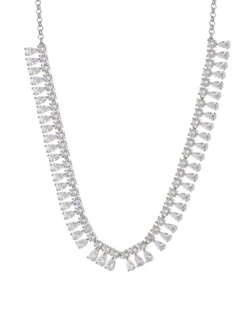 Colier cu cristale zirconia Eleganza, Argintiu
