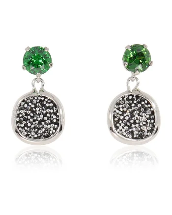 Cercei drop din argint 925 decorati cu zirconia Antoinette, Argintiu