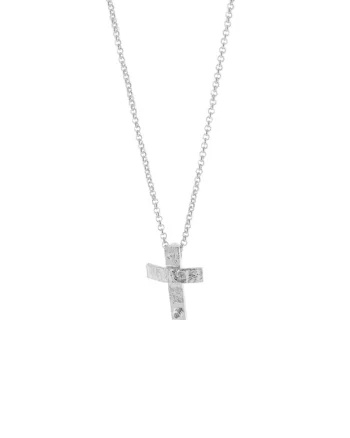 Colier din argint 925 cu pandantiv cu cruce Symbols, Argintiu