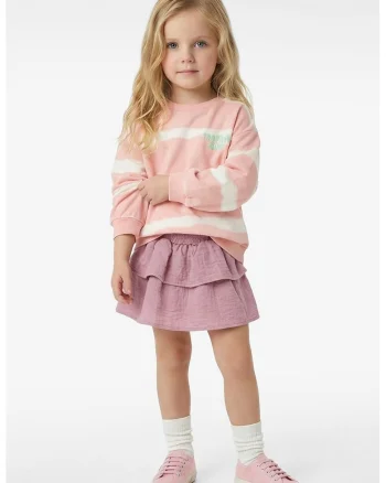 Fusta mini cu volane, Liliac prafuit