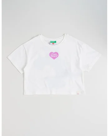 Tricou cu imprimeu grafic, Violet deschis/Alb optic