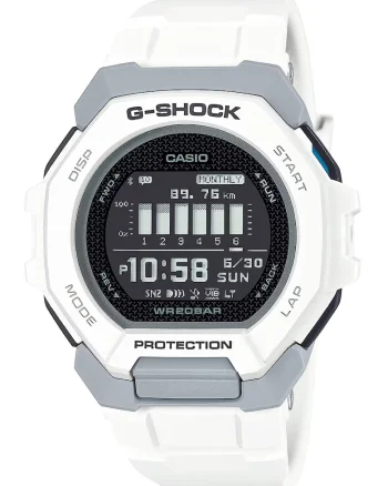 Ceas digital cu model sport G-Shock, Alb