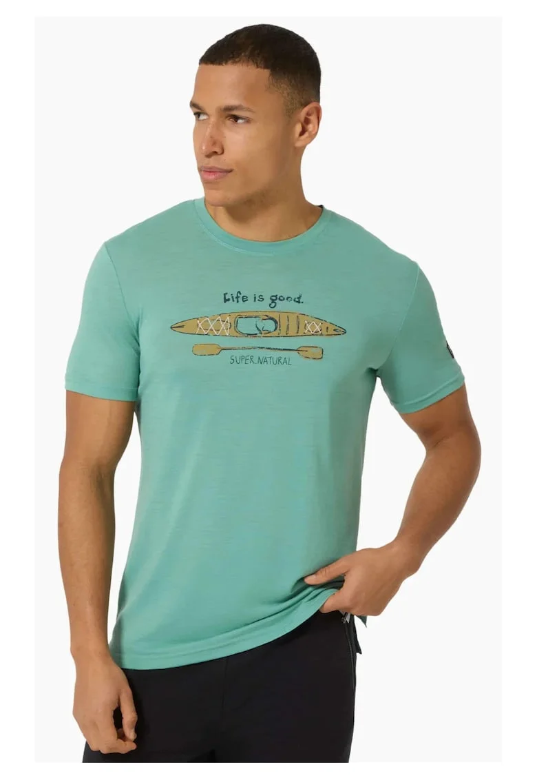Tricou pentru barbati cu merino SN-SUPERNATURAL, M RIVER PLEASURE TEE, verde,, Verde