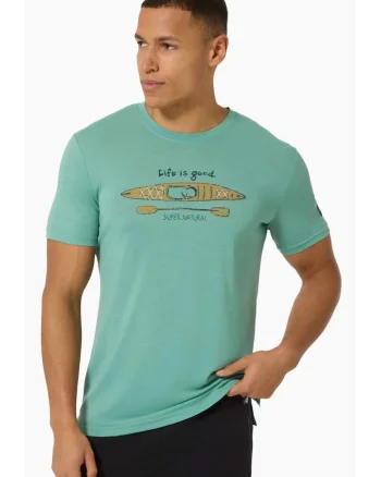 Tricou pentru barbati cu merino SN-SUPERNATURAL, M RIVER PLEASURE TEE, verde,, Verde