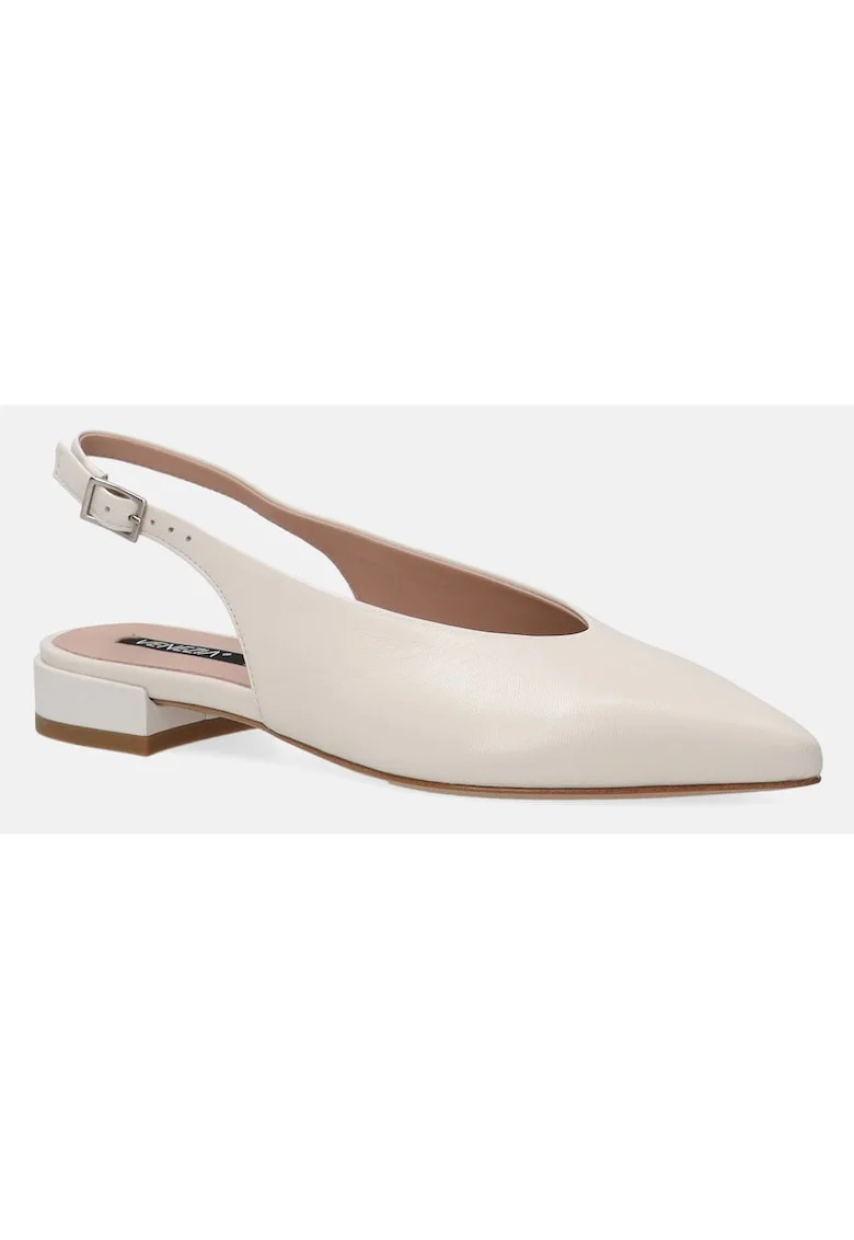 Pantofi slingback din piele cu varf ascutit