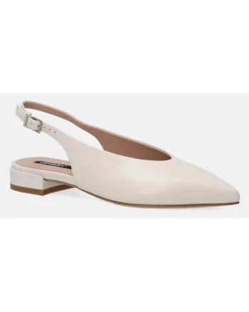 Pantofi slingback din piele cu varf ascutit