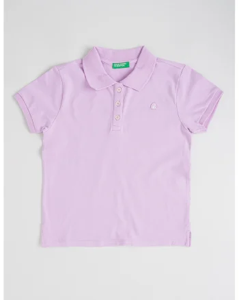 Tricou polo din material pique, Violet deschis