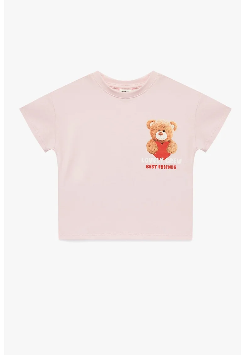 Tricou cu ursuleti, Roz pastel