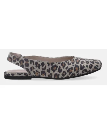 Balerini slingback din piele nabuc