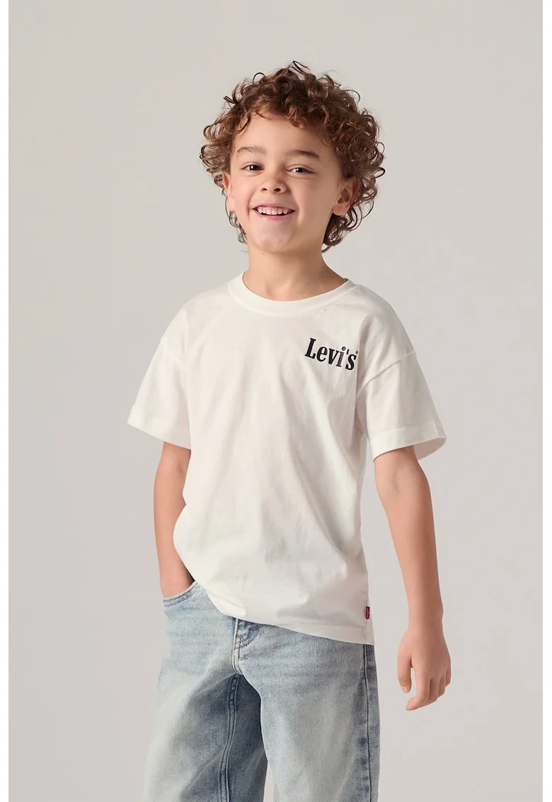 Tricou de casa cu imprimeu pe partea din spate Aquatic, Alb/Turcoaz