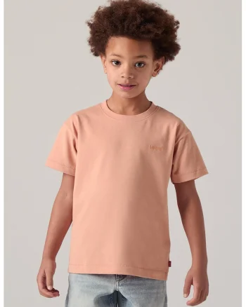 Tricou cu decolteu rotund Red Tab, Portocaliu persan