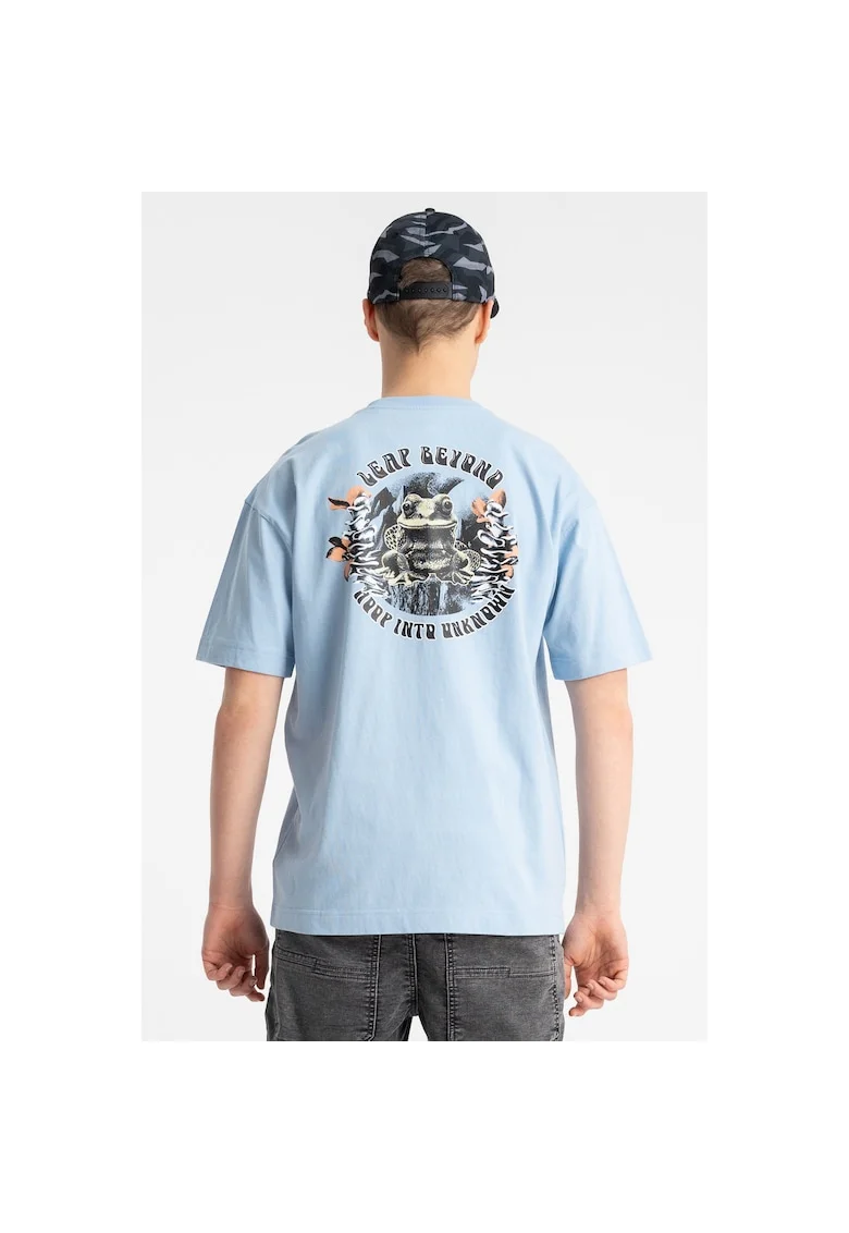 Tricou cu croiala lejera si imprimeu grafic
