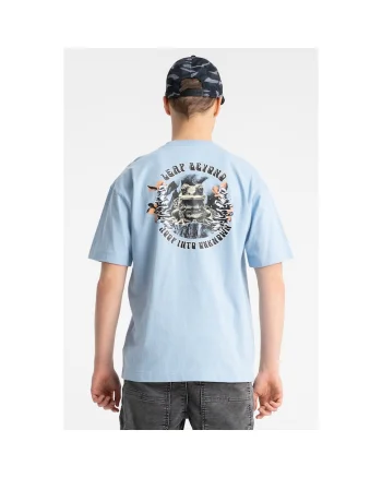 Tricou cu croiala lejera si imprimeu grafic