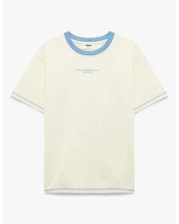 Tricou cu imprimeu text discret, Verde pal