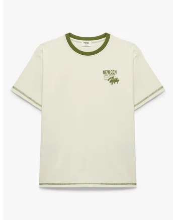 Tricou regular fit de bumbac, Verde pal