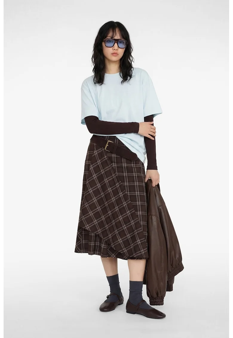 Tricou lejer de bumbac, Albastru prafuit