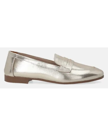 Pantofi loafer din piele cu luciu metalic