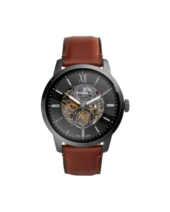 Ceas automatic cu o curea de piele Townsman, Maro