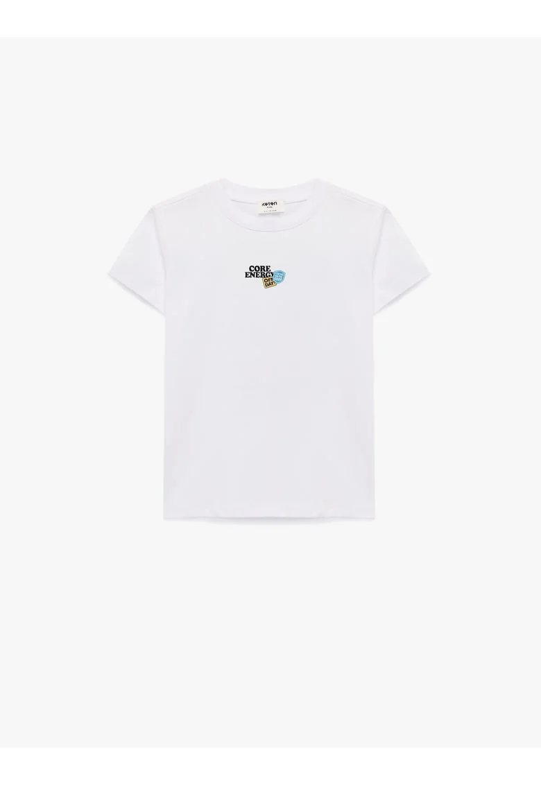 Tricou regular-fit cu imprimeu pe partea din spate, Alb/Negru/Albastru deschis/Galben mustar