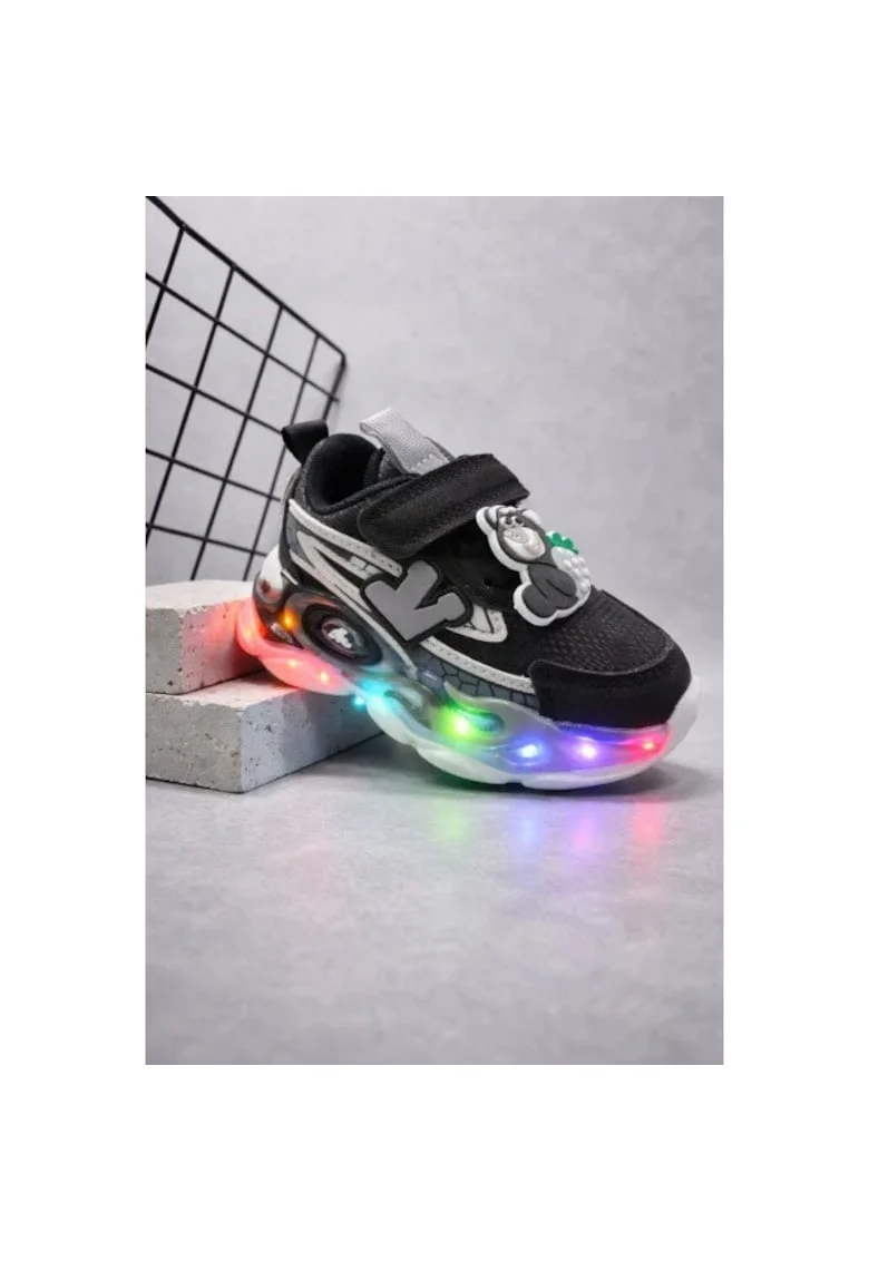 Adidasi cu luminite Blacky, Negru