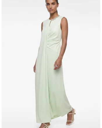 Rochie fara maneci cu strasuri, Mint