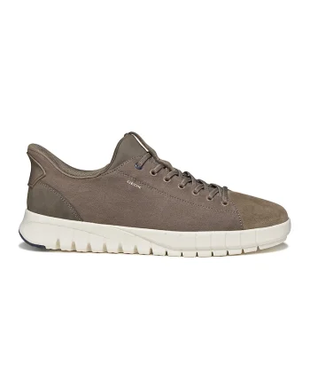 Pantofi sport Flextride Plus de panza cu garnituri de piele intoarsa, Maro taupe
